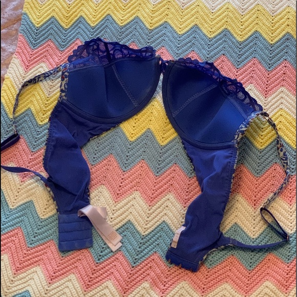 Savage X Fenty Blue Leopard Print Bra - Picture 7 of 7